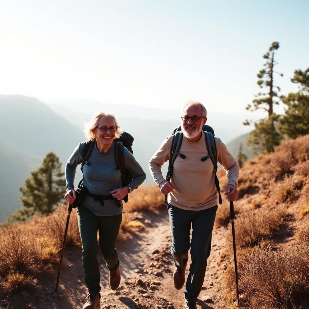 Active couple hiking — the everyday mobility MotionPrimeX users report regaining